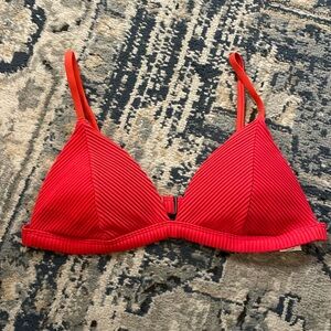 Padded Red Bikini Top
